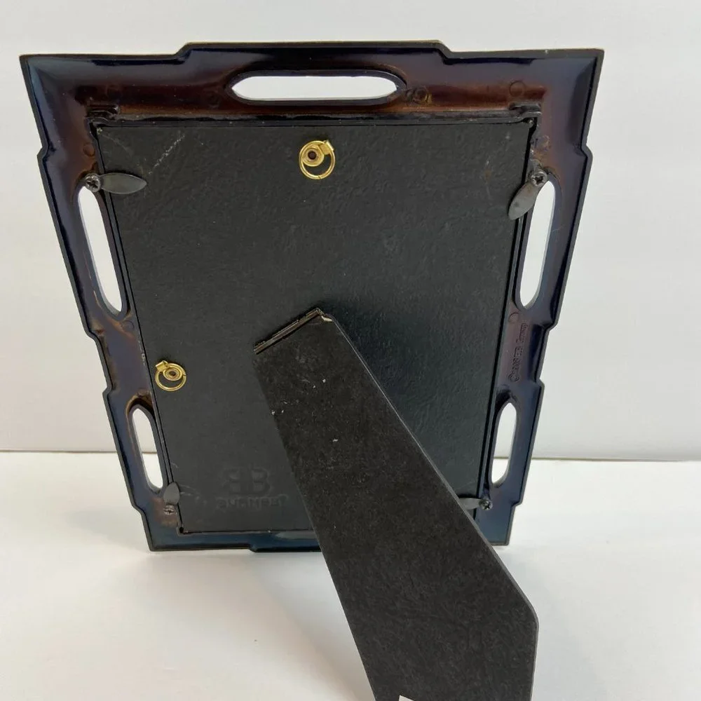 Vintage BURNES Bronze Metal Picture Frame